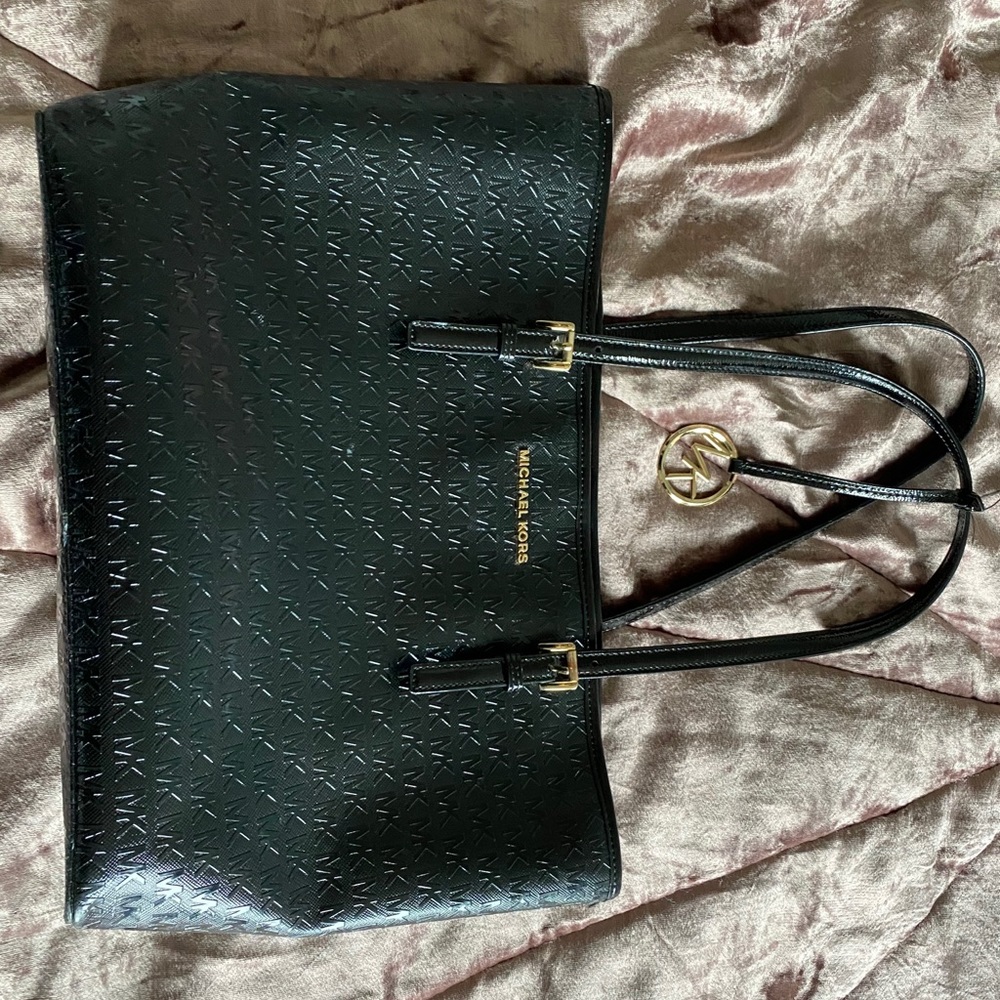 Michael kors black tote purse